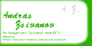 andras zsivanov business card